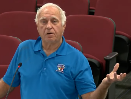 Glen at commissioner meeting