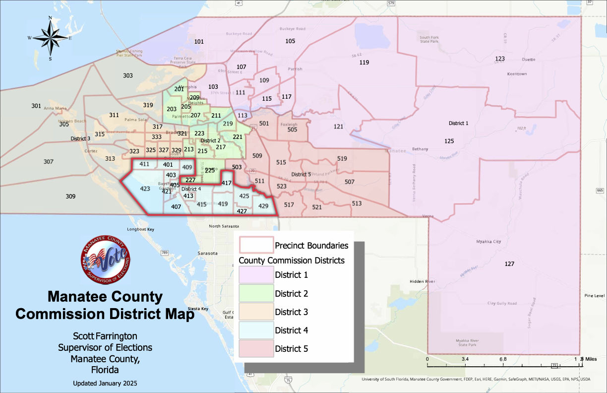 Map of Manatee County District 4