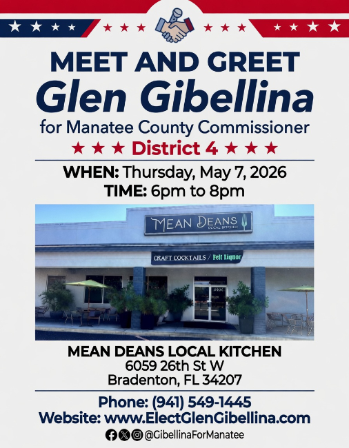 Campaign flyer - meet and greet with Glen Gibellina